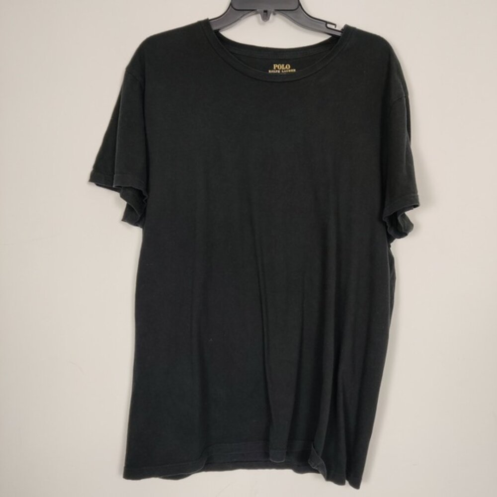 Polo Ralph Lauren Black Crewneck T-Shirt Men's Size L Casual Comfy Cotton